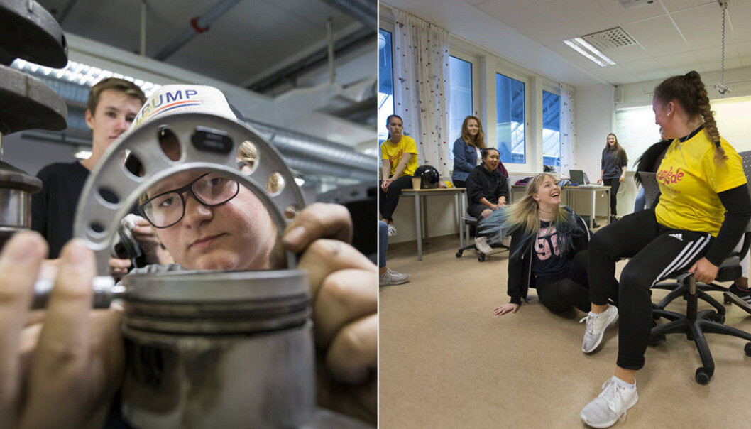 Man merker stort sett hva slags yrkesfag-klasse man er i hvis man ser på elevene. Guttefag og jentefag er en utfordring Skole-Norge sliter med å møte. Illustrasjonsfoto: Werner Juvik. Man merker stort sett hva slags yrkesfag-klasse man er i hvis man ser på elevene. Guttefag og jentefag er en utfordring Skole-Norge sliter med å møte. Illustrasjonsfoto: Werner Juvik.