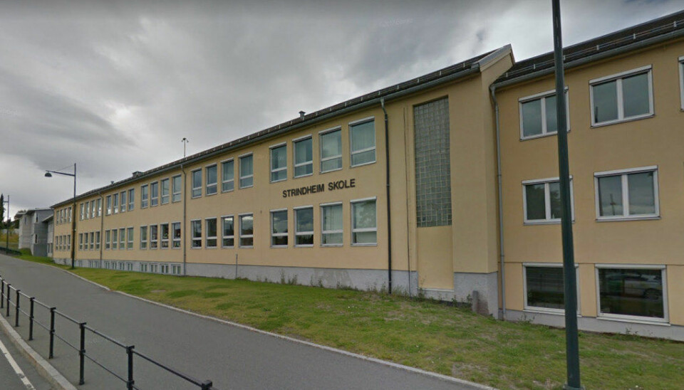 250 elever mangler undervisningslokaler mandag morgen etter det omfattende hærverket på Strindheim videregående skole i Trondheim. Foto: Google Maps
