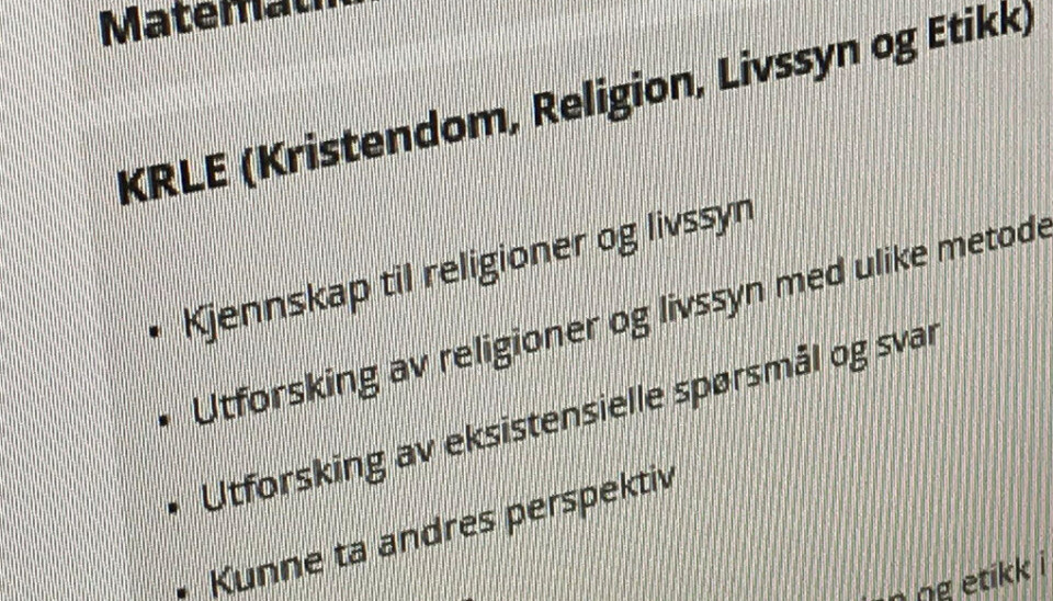 Ved å øremerke andelen i et fag viser regjeringen at dette er noe de mener er viktig for den norske skolen. Men at kristendom skal utgjøre halvparten av KRLE-faget i 2018 er hårreisende, skriver Daniel Hansen Masvik. Ill.foto: Redaksjonen