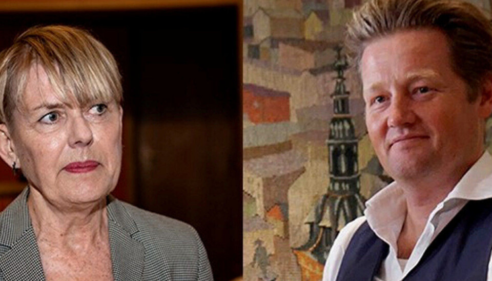 Astrid Søgnen, direktør for Utdanningsetaten i Oslo og lektor Simon Malkenes. Foto Mimsy Møller/Samfoto/NTB Scanpix og Marianne Ruud