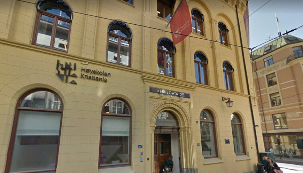 Høyskolen Kristiania er blant dem som vil få en del av de 9 millionene regjeringen foreslår til fusjoner og omorganiseringer ved private høgskoler. Foto Google Høyskolen Kristiania er blant dem som vil få en del av de 9 millionene regjeringen foreslår til fusjoner og omorganiseringer ved private høgskoler. Foto Google