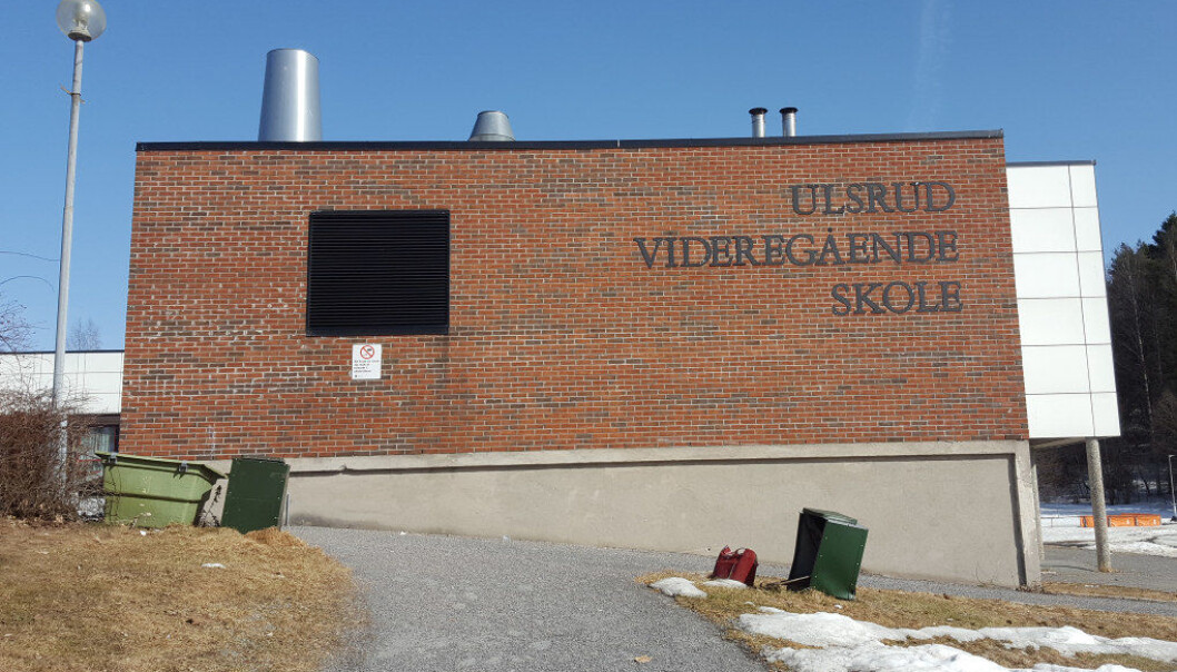 Ulsrud videregående skole er blant skolene i Oslo der forholdsvis mange elever har faglige og sosiale problemer. Nå vil byrådet få vurdert om andre inntaksregler kan bidra til en mer variert sammensetting av elever ved skolene i byen. Arkivfoto: Marianne Ruud Ulsrud videregående skole er blant skolene i Oslo der forholdsvis mange elever har faglige og sosiale problemer. Nå vil byrådet få vurdert om andre inntaksregler kan bidra til en mer variert sammensetting av elever ved skolene i byen. Arkivfoto: Marianne Ruud