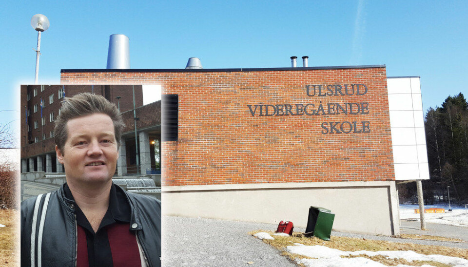 Simon Malkenes er lærer ved Ulsrud videregående skole. Arkivfoto: Marianne Ruud