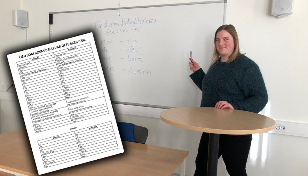 – Jeg merker at elevene blir mer motivert til å jobbe med tekstene. Lista har gitt en bevisstgjørende effekt, forteller Marianne Følling. Foto: Privat – Jeg merker at elevene blir mer motivert til å jobbe med tekstene. Lista har gitt en bevisstgjørende effekt, forteller Marianne Følling. Foto: Privat
