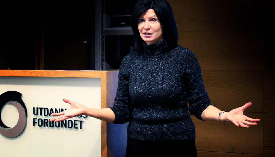 – Foreldre og lærerer er fullstendig imot bevæpning av lærere, sier president i NEA, Lily Eskelsen Garcìa. Foto: Jørgen Jelstad. – Foreldre og lærerer er fullstendig imot bevæpning av lærere, sier president i NEA, Lily Eskelsen Garcìa. Foto: Jørgen Jelstad.