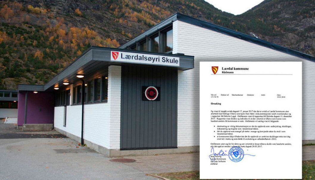I forbindelse med en varslingssak ved Lærdalsøyri skule skal relevante papirer blitt tatt ut av en safe og brent uten rektors tillatelse. Foto: Lærdal kommune I forbindelse med en varslingssak ved Lærdalsøyri skule skal relevante papirer blitt tatt ut av en safe og brent uten rektors tillatelse. Foto: Lærdal kommune