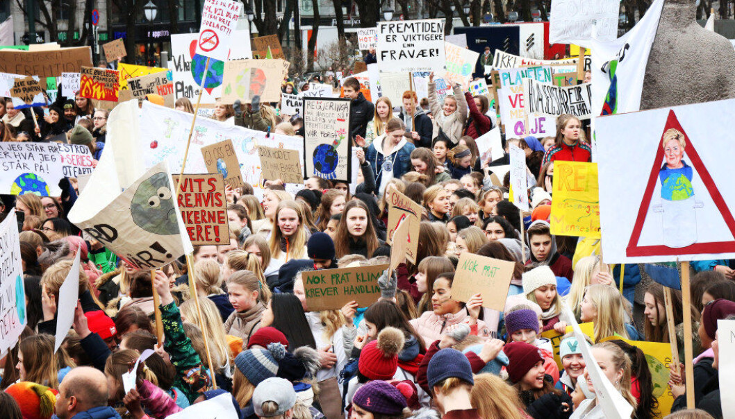 Stortingsrepresentant Une Bastholm (MDG) fremmet torsdag et forslag i Stortinget om å gi streikerett til skoleelever. Bildet er fra klimastreiken i slutten av mars. Arkivfoto: Utdanning Stortingsrepresentant Une Bastholm (MDG) fremmet torsdag et forslag i Stortinget om å gi streikerett til skoleelever. Bildet er fra klimastreiken i slutten av mars. Arkivfoto: Utdanning