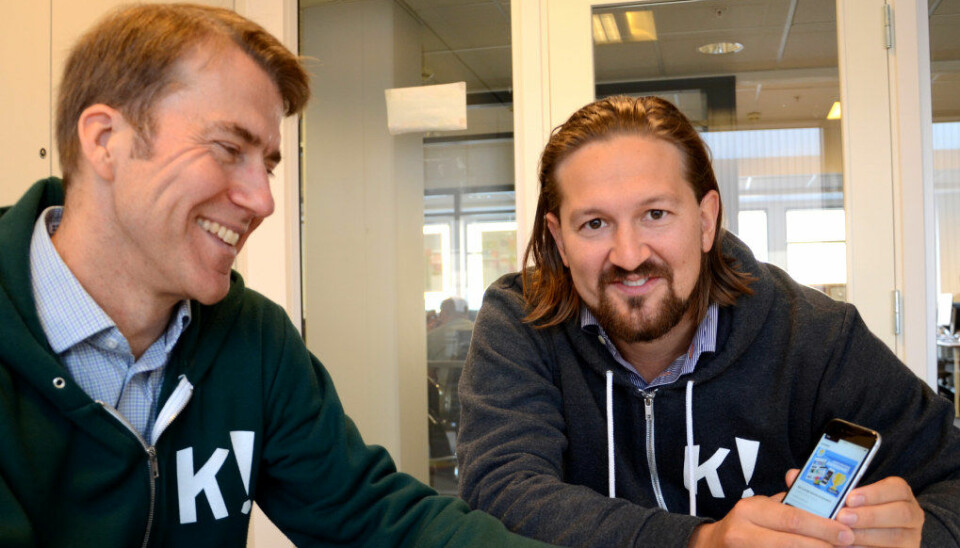Administrerende direktør Erik Harrell og gründer Åsmund Furuseth. Foto: Kari Oliv Vedvik