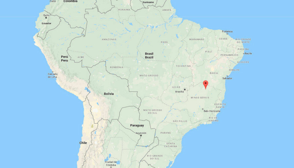 Janauba ligger cirka 700 kilometer øst for Brasils hovedstad Brasilia. Kart: Google
