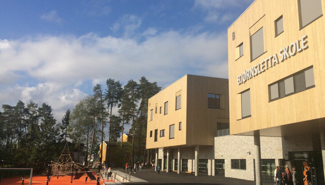 Bjørnsletta skole i Oslo er blant skolene som har med de nye kompetansekravene i utlysning av ledige lærerstillinger. Arkivfoto: Paal Svendsen