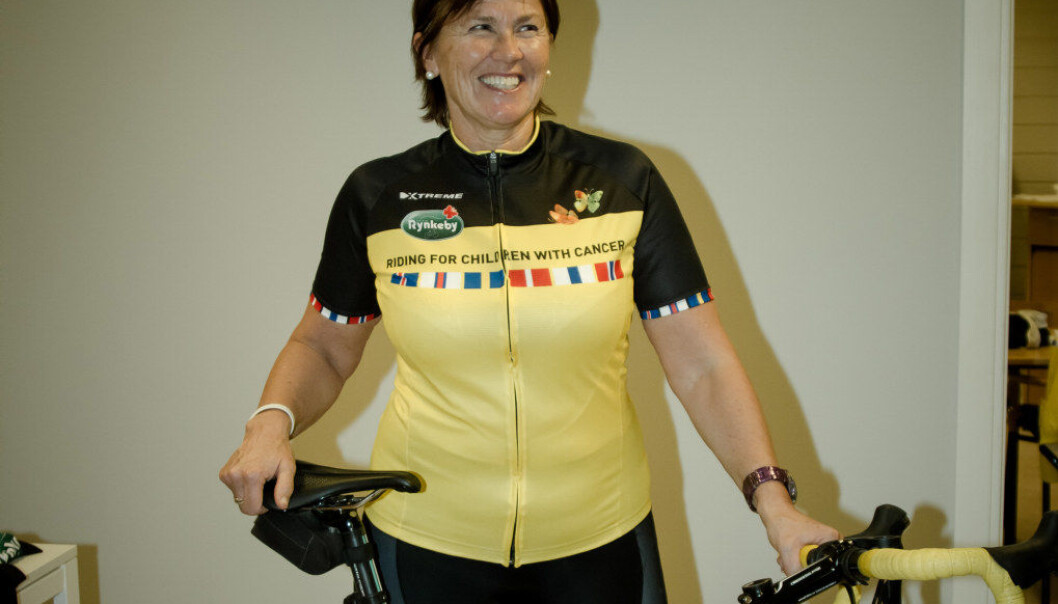 Randi Fossum skal sykle fra Bergen til Paris for å samle inn penger til barnekreftforskning. Foto: Privat Randi Fossum skal sykle fra Bergen til Paris for å samle inn penger til barnekreftforskning. Foto: Privat