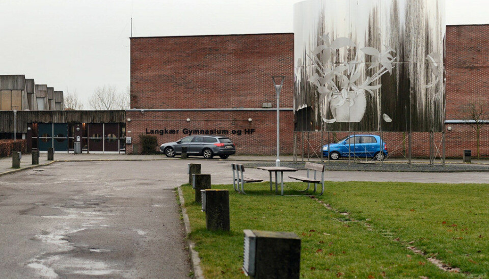 Rektoren ved Langkær Gymnasium i Danmark har tatt grep i elevgruppen som er kontroversielle. Foto: Villy Fink Isaksen / wikipedia.da