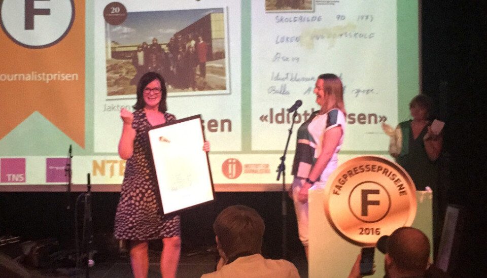 I går vant Kari Oliv Vedvik journalistprisen for saken om X-klassen. Foto: Paal Svendsen