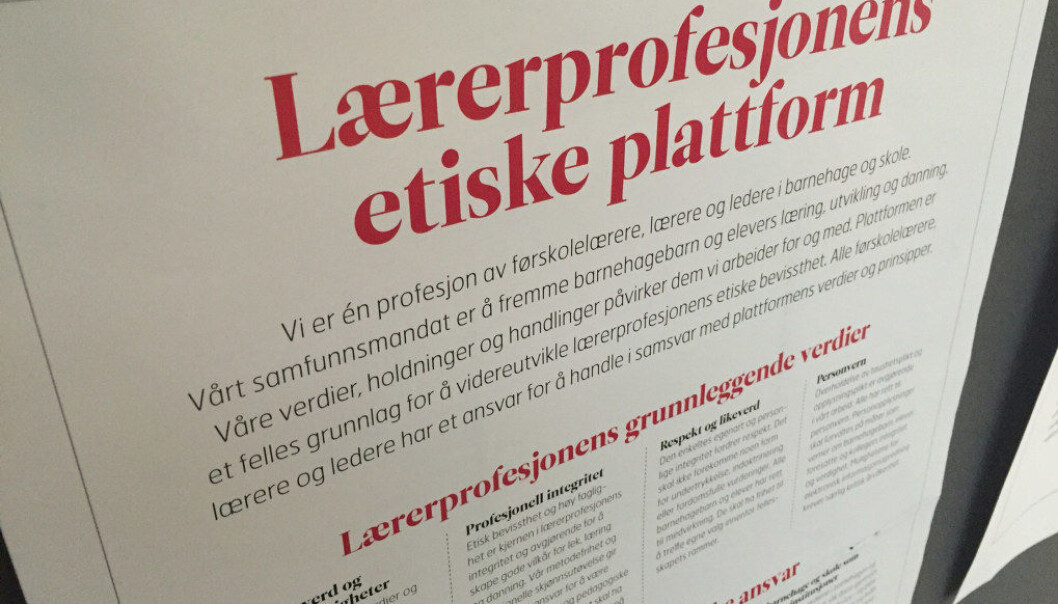Rådet har som oppgave å være et rådgivende organ i etiske spørsmål, og skal fremme verdiene i Lærerprofesjonens etiske plattform. Foto: Paal Svendsen Rådet har som oppgave å være et rådgivende organ i etiske spørsmål, og skal fremme verdiene i Lærerprofesjonens etiske plattform. Foto: Paal Svendsen