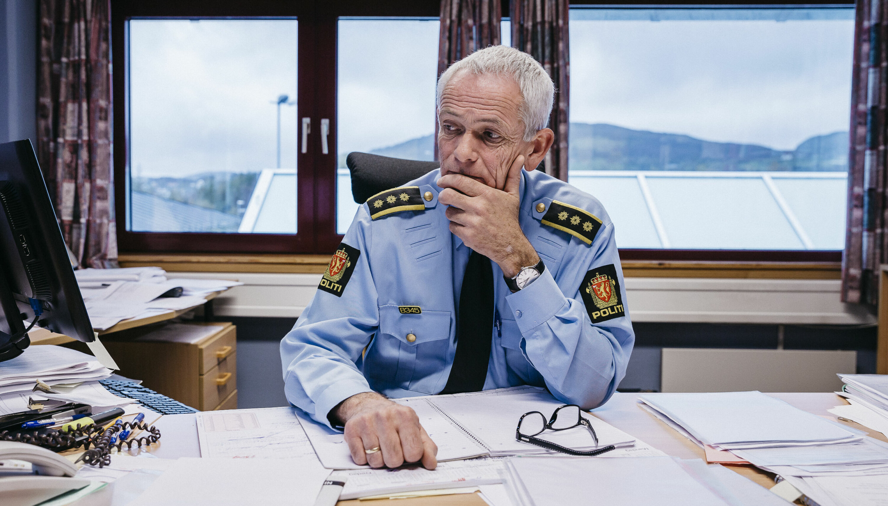 Racin Tjøsvoll, lensmann i Tysvær kommune.
FOTO: Tommy Ellingsen