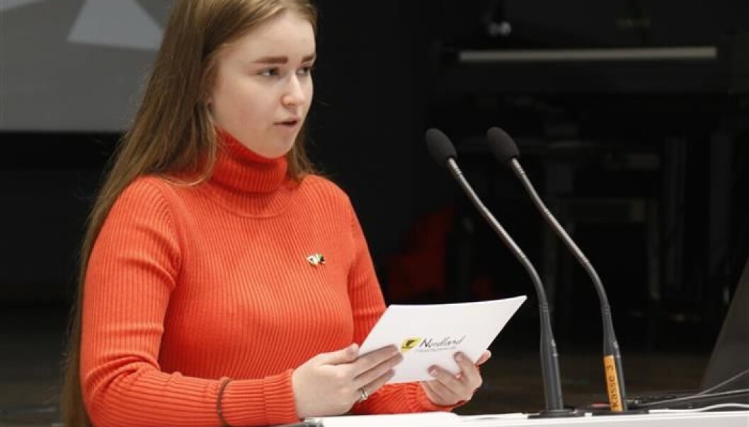 UFR-medlem Benedicte Marie Finneide fra Mo i Rana er selv lærling, og tror opprettelsen av et lærlingeråd kan få stor betydning. Foto: Trond-Erlend Williassen/Nordland fylkeskommune UFR-medlem Benedicte Marie Finneide fra Mo i Rana er selv lærling, og tror opprettelsen av et lærlingeråd kan få stor betydning. Foto: Trond-Erlend Williassen/Nordland fylkeskommune