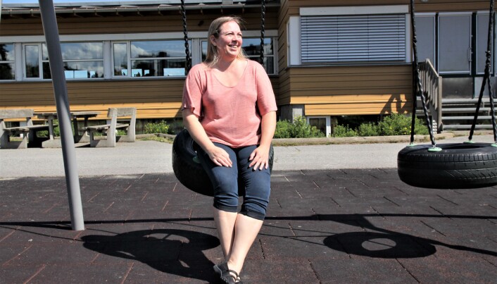 Vibeke Martinsen har gått på Jessheim skole, og mener kravene har endret seg siden den gangen. foto: Albin. H. Ødegaard Vibeke Martinsen har gått på Jessheim skole, og mener kravene har endret seg siden den gangen. foto: Albin. H. Ødegaard