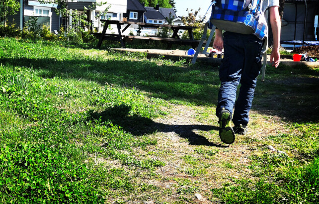 Når «Sander» blir redd på skolen, løper han hjem. Og han blir ofte redd. Foto: Sonja Holterman