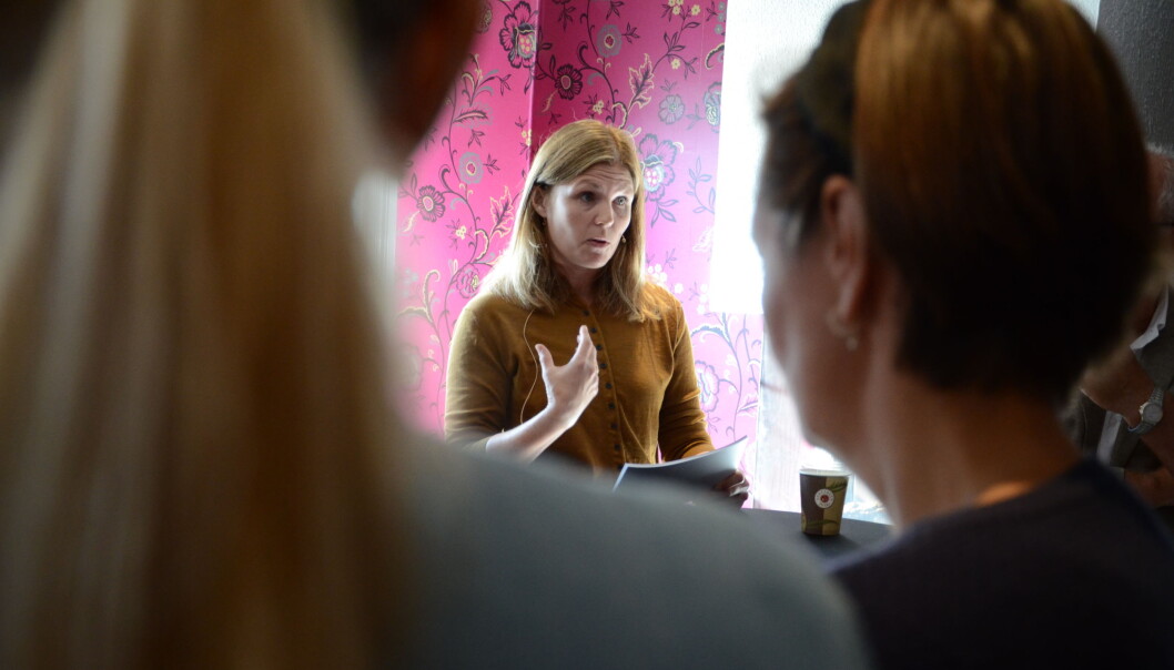 – Vi foreslår å redusere ytelsene og bruke disse på å øke ytelsen til arbeidsrettede tiltak, sier Kristine von Simson. Foto: Kari Oliv Vedvik – Vi foreslår å redusere ytelsene og bruke disse på å øke ytelsen til arbeidsrettede tiltak, sier Kristine von Simson. Foto: Kari Oliv Vedvik