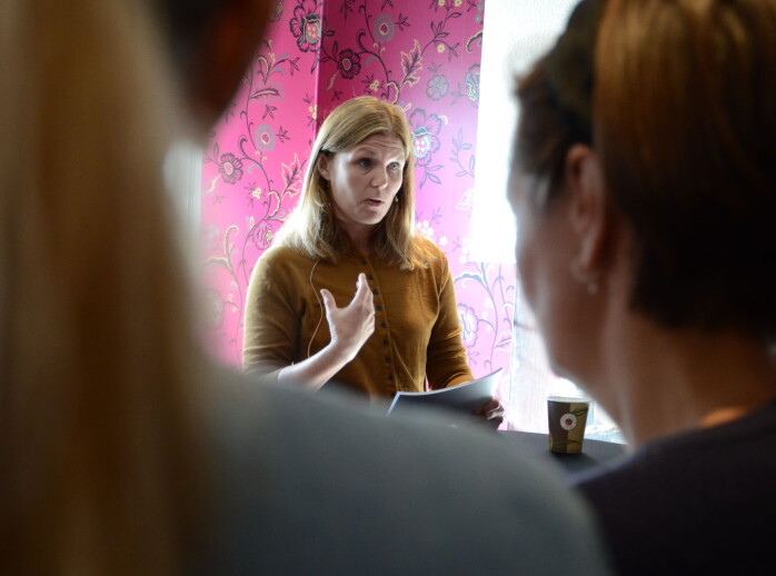 – Vi foreslår å redusere ytelsene og bruke disse på å øke ytelsen til arbeidsrettede tiltak, sier Kristine von Simson. Foto: Kari Oliv Vedvik – Vi foreslår å redusere ytelsene og bruke disse på å øke ytelsen til arbeidsrettede tiltak, sier Kristine von Simson. Foto: Kari Oliv Vedvik