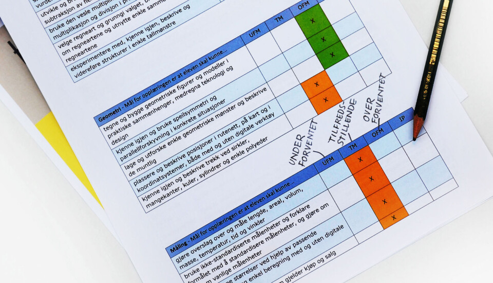 Det omdiskuterte evalueringsskjemaet.
