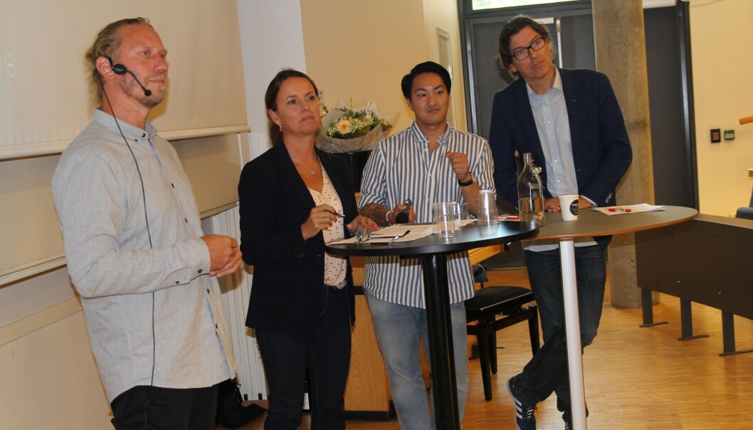 Fra venstre: Marius Andersen, Bente Seierstad, Frank Aleksander Bræin og Mattias Øhra. Foto: Ståle Johnsen Fra venstre: Marius Andersen, Bente Seierstad, Frank Aleksander Bræin og Mattias Øhra. Foto: Ståle Johnsen