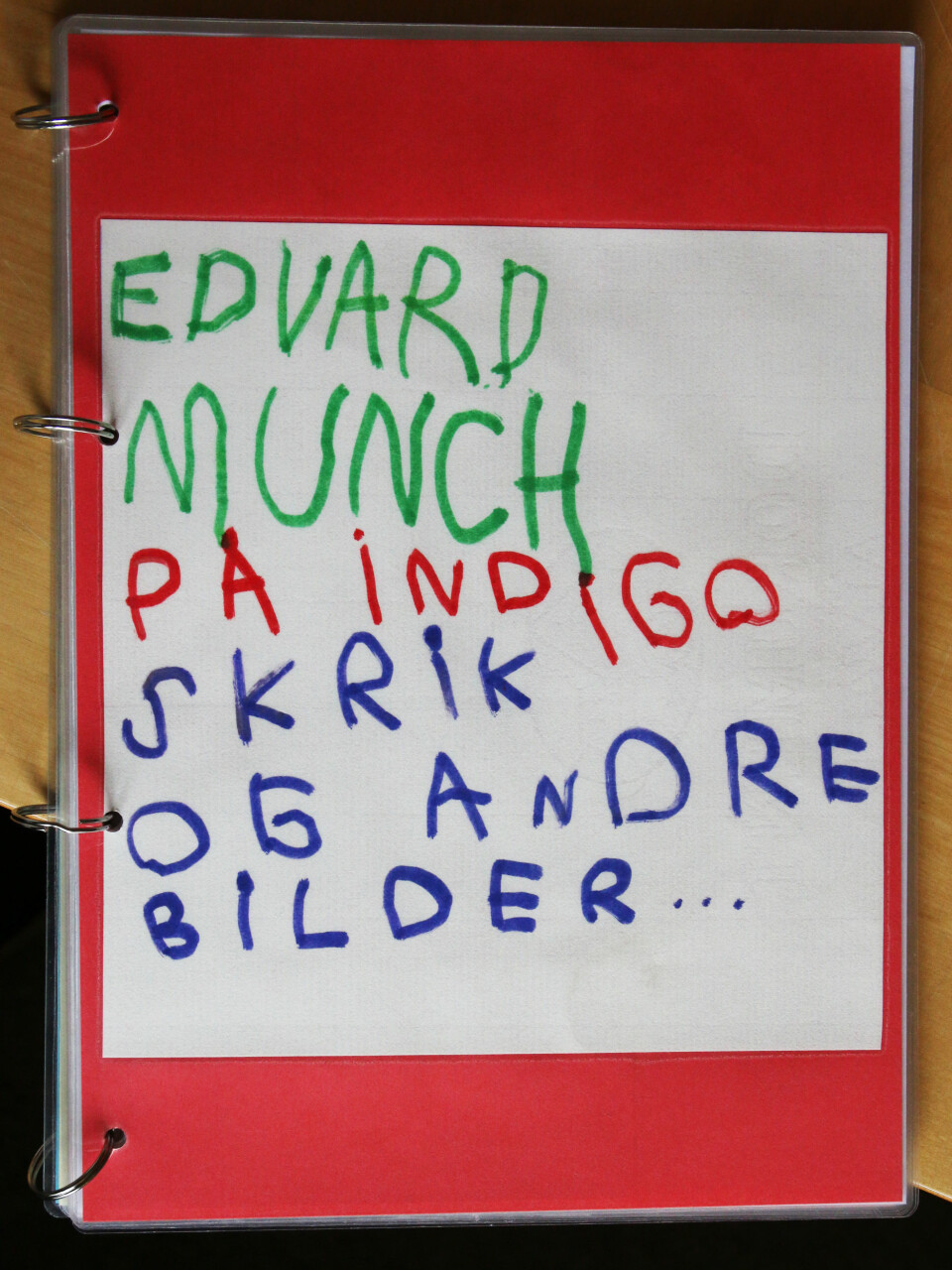 Barna har også laget bøker med egne tekster inspirert av arbeidet med Munch.