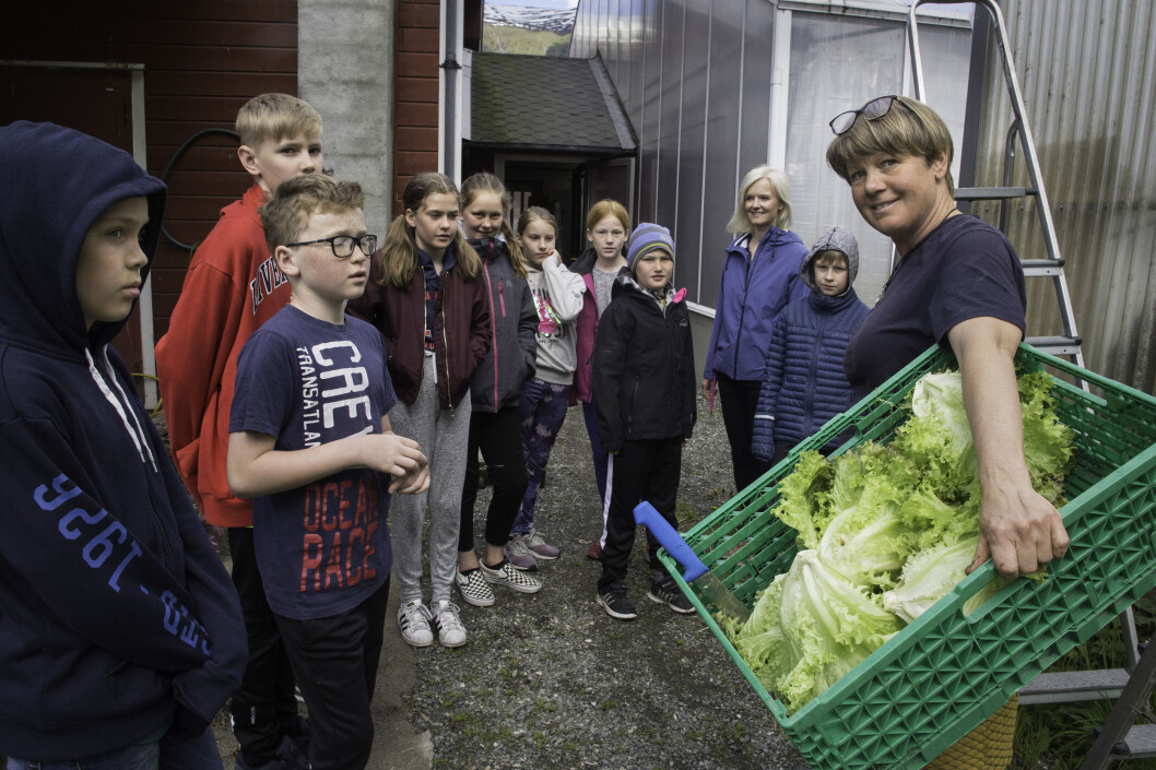 Hagebrukslærer Monica Gjesdal Larsen med elevene Noah Andreas Sleire, Henrik Hagan Loftesnes, Jøran Julusmoen Bakk, Maja Turlid, Fredrika Hindriks, Eirin Ryum Marsh, Celina Øyum, Emil Aas og Isak Tokvam og kontaktlærer Monica Hartveit. Foto: Kari Kløvstad Hagebrukslærer Monica Gjesdal Larsen med elevene Noah Andreas Sleire, Henrik Hagan Loftesnes, Jøran Julusmoen Bakk, Maja Turlid, Fredrika Hindriks, Eirin Ryum Marsh, Celina Øyum, Emil Aas og Isak Tokvam og kontaktlærer Monica Hartveit. Foto: Kari Kløvstad