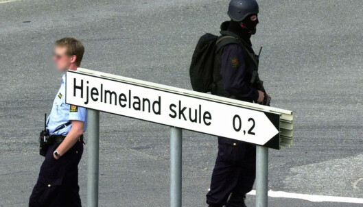 Beredskapstroppen ble flydd inn til Hjelmeland for å bistå det lokale politiet under gisseldramaet. FOTO: NTB scanpix Beredskapstroppen ble flydd inn til Hjelmeland for å bistå det lokale politiet under gisseldramaet. FOTO: NTB scanpix