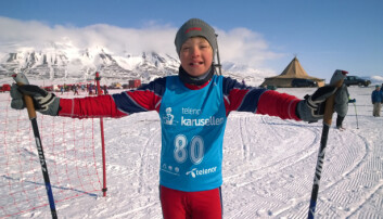 Trym har måttet øve mye for å få skiteknikken på plass. Her deltar han på et lokalt skirenn i 2015.
Foto: Terje Aunevik Trym har måttet øve mye for å få skiteknikken på plass. Her deltar han på et lokalt skirenn i 2015.
Foto: Terje Aunevik