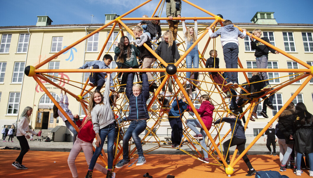 Elevene ved Kampen skole gleder seg til friminuttene. Foto: Marie von Krogh Elevene ved Kampen skole gleder seg til friminuttene. Foto: Marie von Krogh