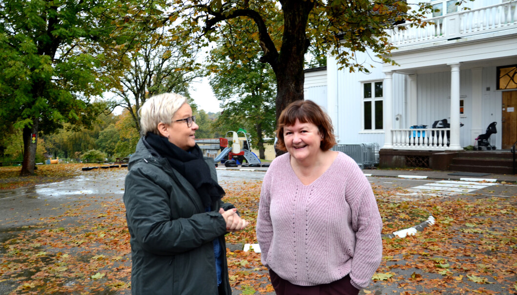 Barnehagestyrerne Merete Bru og Margaret Johansen råder politikerne i Tønsberg til å kartlegge hvilke behov barnehagen har. Foto: Kari Oliv Vedvik Barnehagestyrerne Merete Bru og Margaret Johansen råder politikerne i Tønsberg til å kartlegge hvilke behov barnehagen har. Foto: Kari Oliv Vedvik