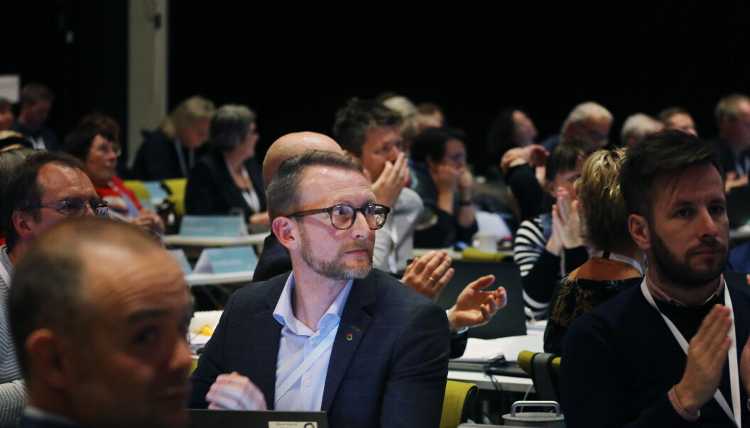 Bjørn Sigurd Hjetland fra Akershus berørte landsmøtet med sitt innlegg om de minste skolebarna. (Foto: Jørgen Jelstad) Bjørn Sigurd Hjetland fra Akershus berørte landsmøtet med sitt innlegg om de minste skolebarna. (Foto: Jørgen Jelstad)