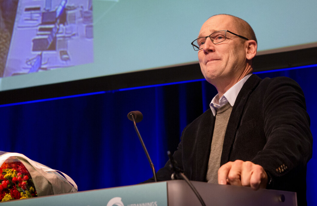 Steffen Handal mottok stående applaus da han ble gjenvalgt som leder av Utdanningsforbundet. Foto: Tom-Egil Jensen Steffen Handal mottok stående applaus da han ble gjenvalgt som leder av Utdanningsforbundet. Foto: Tom-Egil Jensen