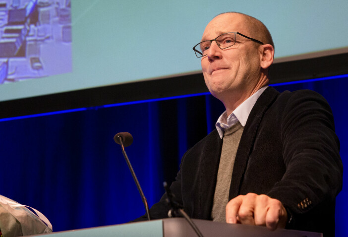 Steffen Handal mottok stående applaus da han ble gjenvalgt som leder av Utdanningsforbundet. Foto: Tom-Egil Jensen