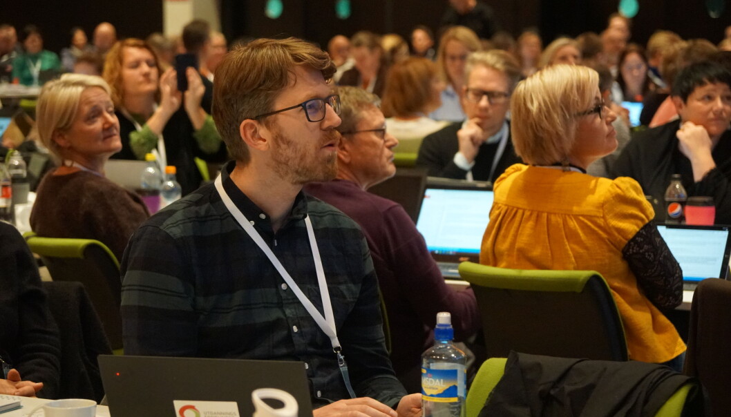 Delegat Halvor Kolsrud fra Oslo mener Utdanningsforbundet trenger et eget integreringsutvalg. Foto: Marianne Ruud Delegat Halvor Kolsrud fra Oslo mener Utdanningsforbundet trenger et eget integreringsutvalg. Foto: Marianne Ruud