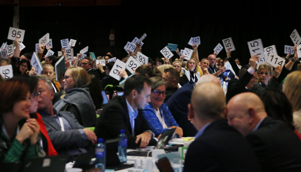 Sentralstyret fikk gjennom kutt i kontingenten. Foto: Jørgen Jelstad. Sentralstyret fikk gjennom kutt i kontingenten. Foto: Jørgen Jelstad.