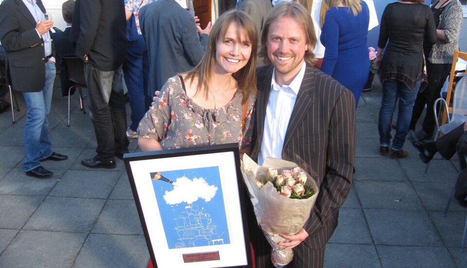 Journalistene Sonja Holterman og Jørgen Jelstad. Foto: Paal Svendsen.