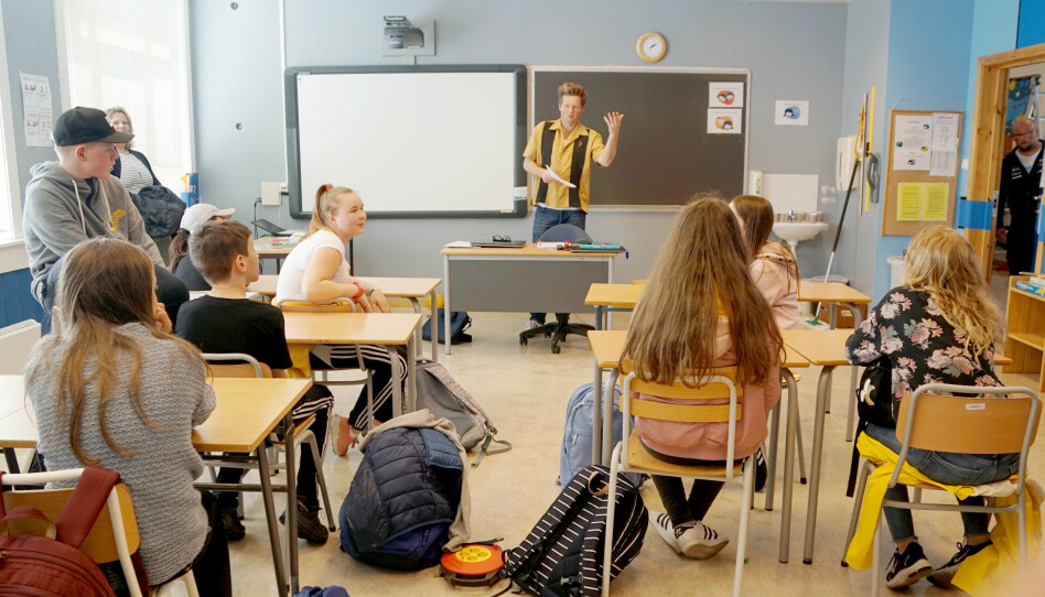 Malkenes trivdes i klasserommet på Hauge oppvekst. Et hav av forskjell fra å jobbe i Osloskolen.