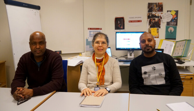 Sid Omar Ahmed, Sanaa Ezzat og John Sium er nettlærere i somali, arabisk og tigrinja. Sid Omar Ahmed, Sanaa Ezzat og John Sium er nettlærere i somali, arabisk og tigrinja.