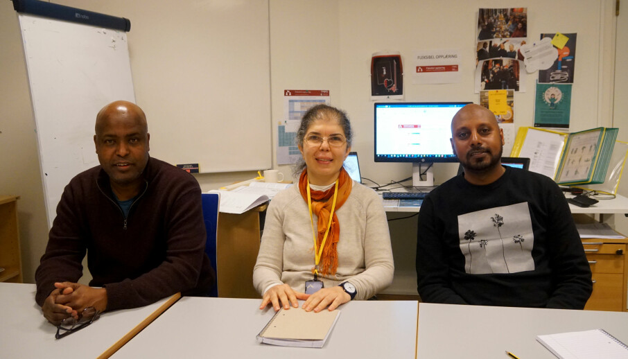 Sid Omar Ahmed, Sanaa Ezzat og John Sium er nettlærere i somali, arabisk og tigrinja.