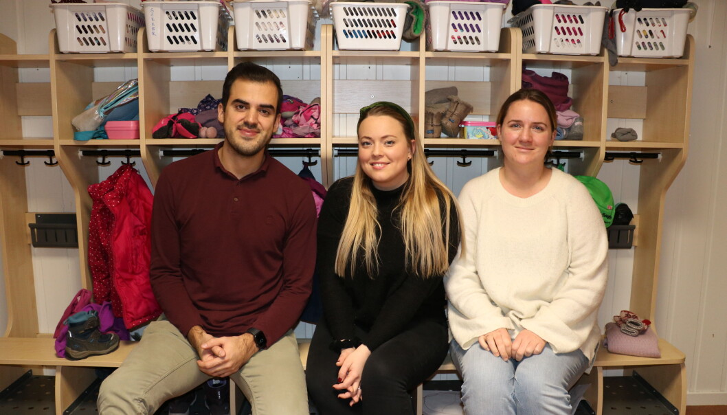 MINDRE URO: Styrer Lavdim Alihajdaraj (t.v.) og pedagogisk leder Lina Maråk i Labakken barnehage (t.h.) og spesialpedagog Martine Årdahl (midten). MINDRE URO: Styrer Lavdim Alihajdaraj (t.v.) og pedagogisk leder Lina Maråk i Labakken barnehage (t.h.) og spesialpedagog Martine Årdahl (midten).