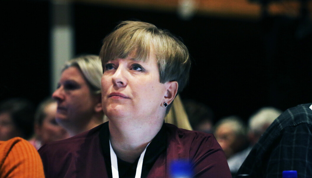 Marit Himle Pedersen, sentralstyremedlem i Utdanningsforbundet, reagerar sterkt på tala om vald og trugsmål mot lærarar.