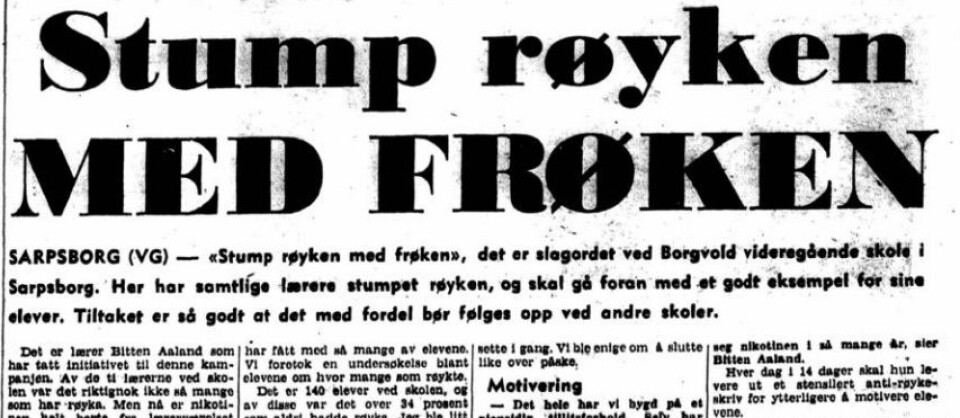«Stump røyken med frøken» og andre gullkorn fra skolejournalistikkens historie