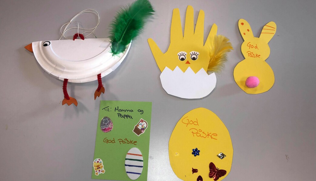 Disse fem påskeaktivitetene kan barna i Finnvika barnehage kose seg med hjemme.