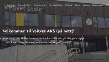 Slik ser den nye hjemmesiden til Aks på Veitvet skole ut. Slik ser den nye hjemmesiden til Aks på Veitvet skole ut.