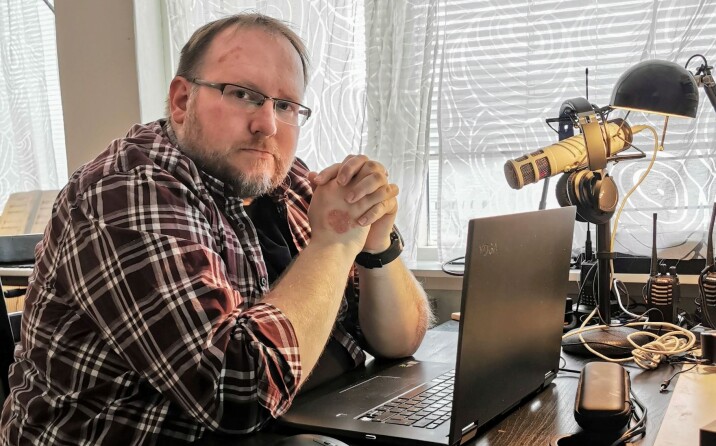 Christian Antonsen på hjemmekontoret.