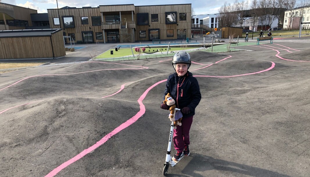 Pernille var blant elevene som begynte igjen da Steinkjer skole åpnet opp. Foto: Privat. Pernille var blant elevene som begynte igjen da Steinkjer skole åpnet opp. Foto: Privat.
