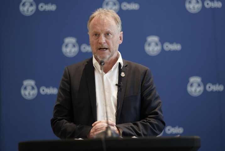 Byrdsleder Raymond Johansen (Ap) og finansbyrd Einar Wilhelmsen (MDG) presenterer revidert budsjett for Oslo kommune.