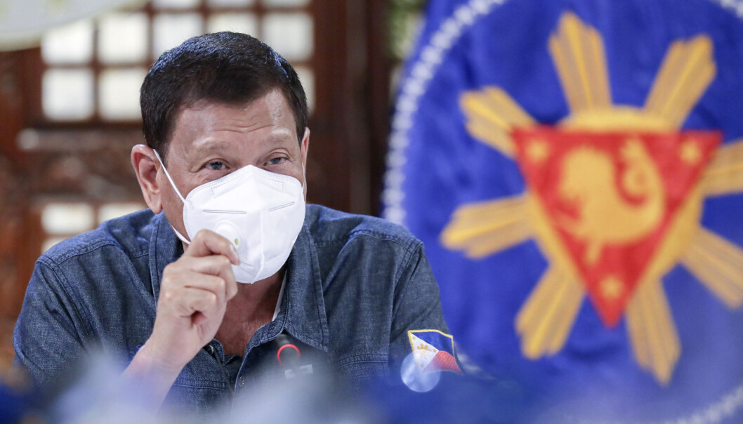 Filippinenes president Rodrigo Duterte. Foto: Ace Morandante/ Malacanang Presidential Photographers Division via AP Filippinenes president Rodrigo Duterte. Foto: Ace Morandante/ Malacanang Presidential Photographers Division via AP